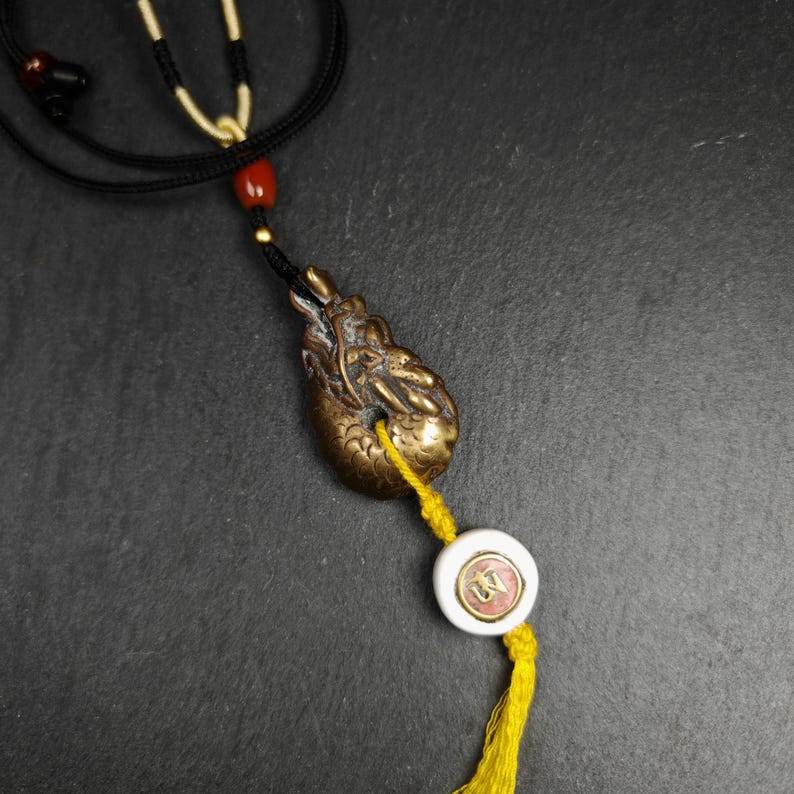 Amulet, Dragon Charm Pendant - Gandhanra-ART