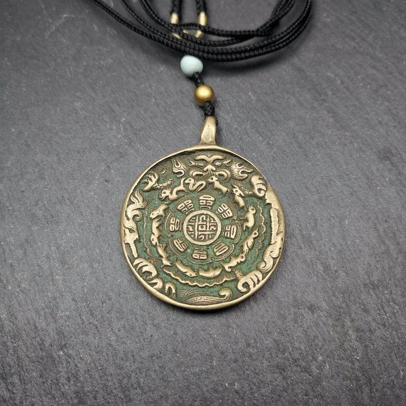 Calendar Amulet Sipaho Badge - Melong Mirror,41mm - Gandhanra-ART