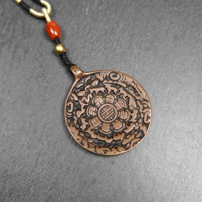 Calendar Amulet Sipaho Badge - Melong Mirror,45mm - Gandhanra-ART