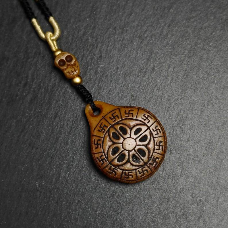 Kapala Citipati Mandala Pendant Amulet,40mm × 32mm - Gandhanra-ART