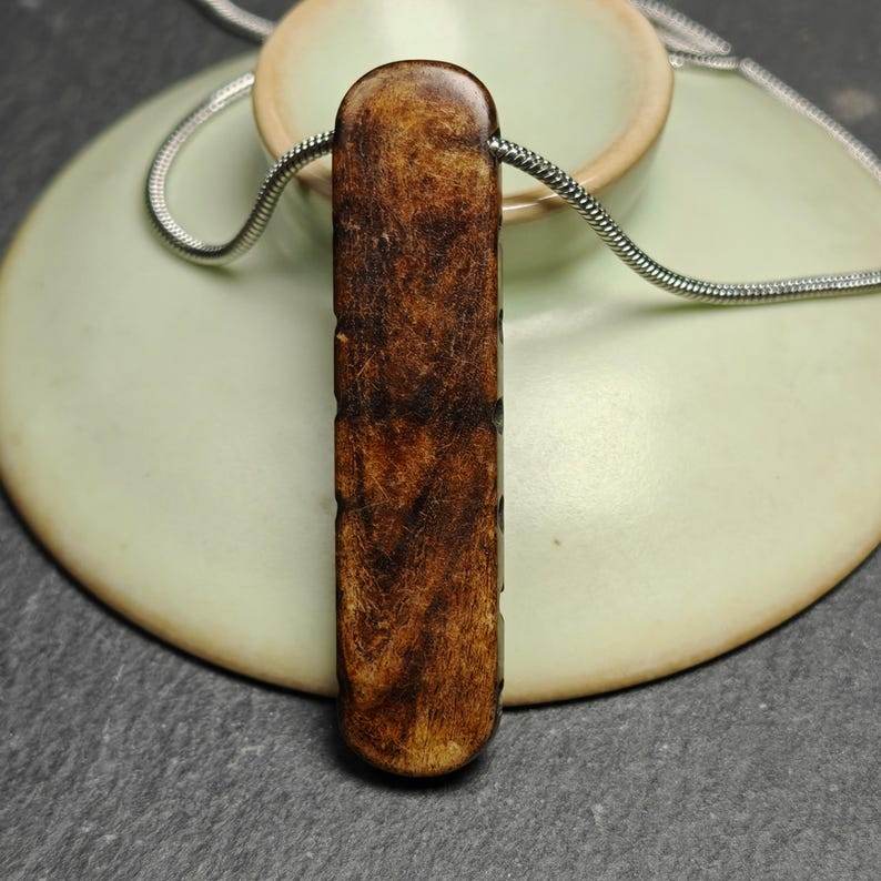 Yak Bone Elephant Charm,51 × 12mm - Gandhanra-ART
