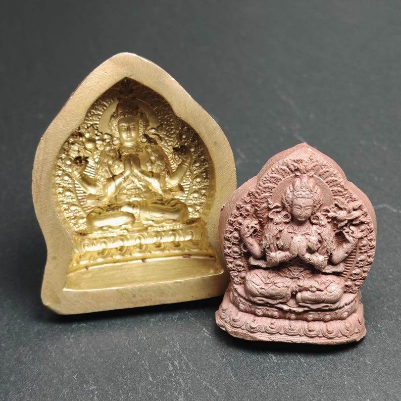 Chenrezig Tsa Tsa Mold,4.5cm Height - Gandhanra-ART