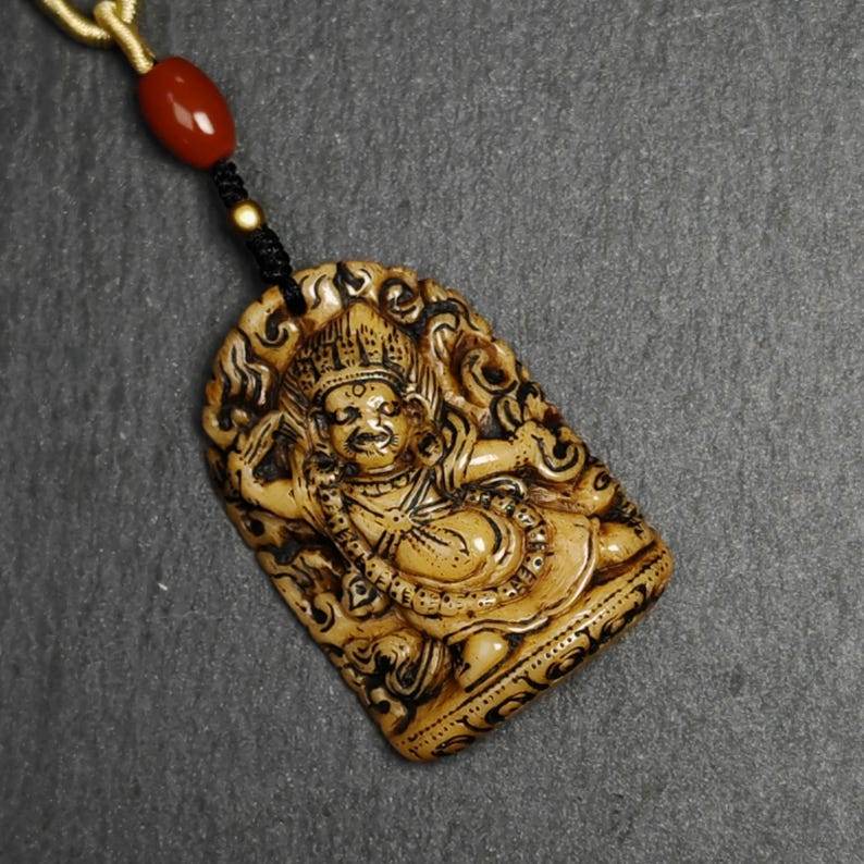 Statue Pendant, Vajrapani Amulet Badge - Gandhanra-ART