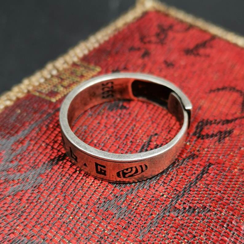 Silver Ring | Mantra of Drashi Lhamo - Gandhanra-ART
