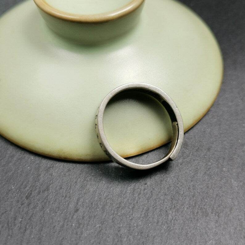 Silver Ring | Amitayus Ring and Mantra - Gandhanra-ART