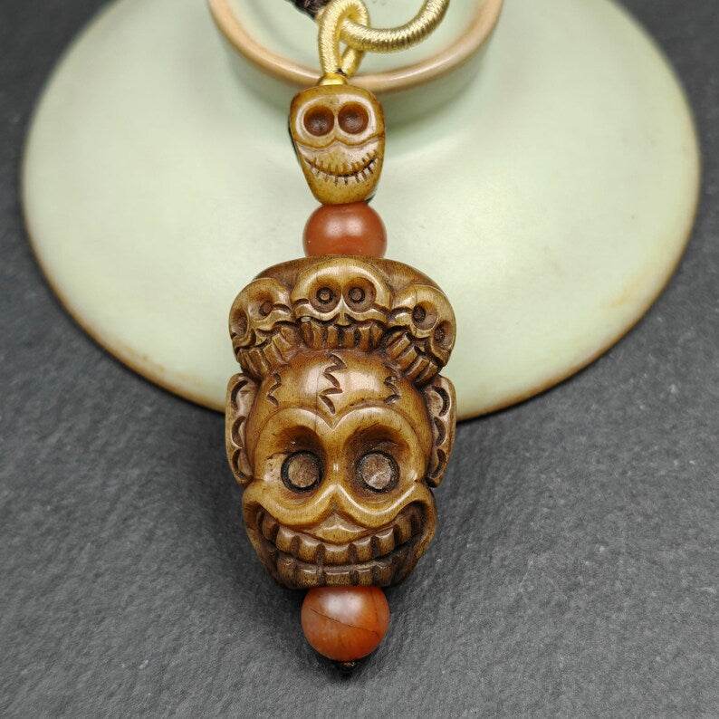 Citipati Skull Protective Charm - Gandhanra-ART