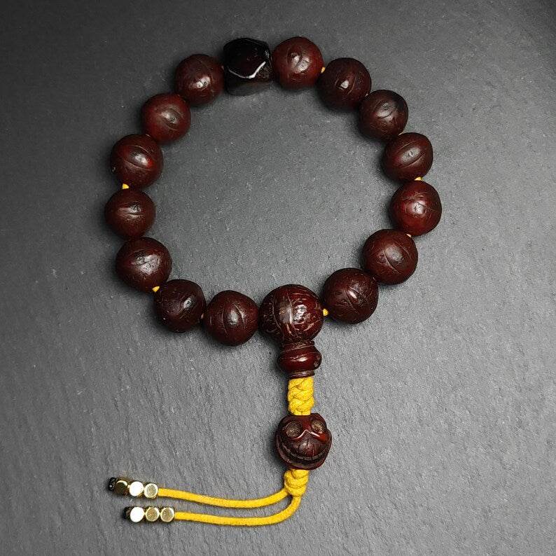 Bodhi Seed Beads Wrist Mala - 14mm - Gandhanra-ART