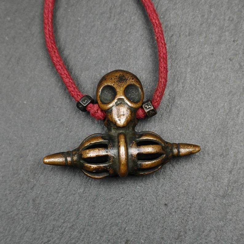Citipati Skull Vajra Amulet,53×38mm - Gandhanra-ART