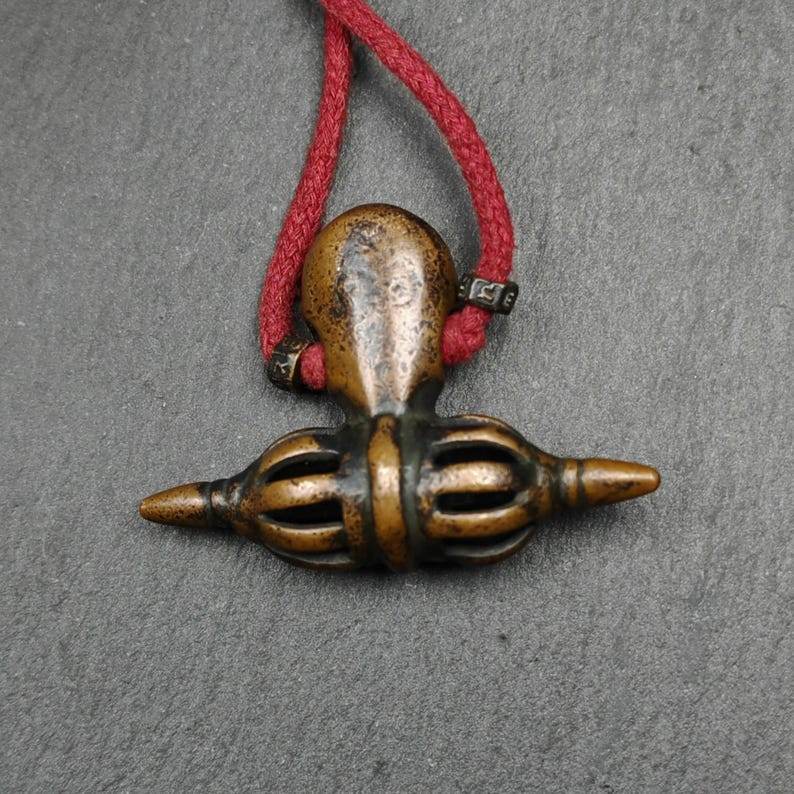 Citipati Skull Vajra Amulet,53×38mm - Gandhanra-ART
