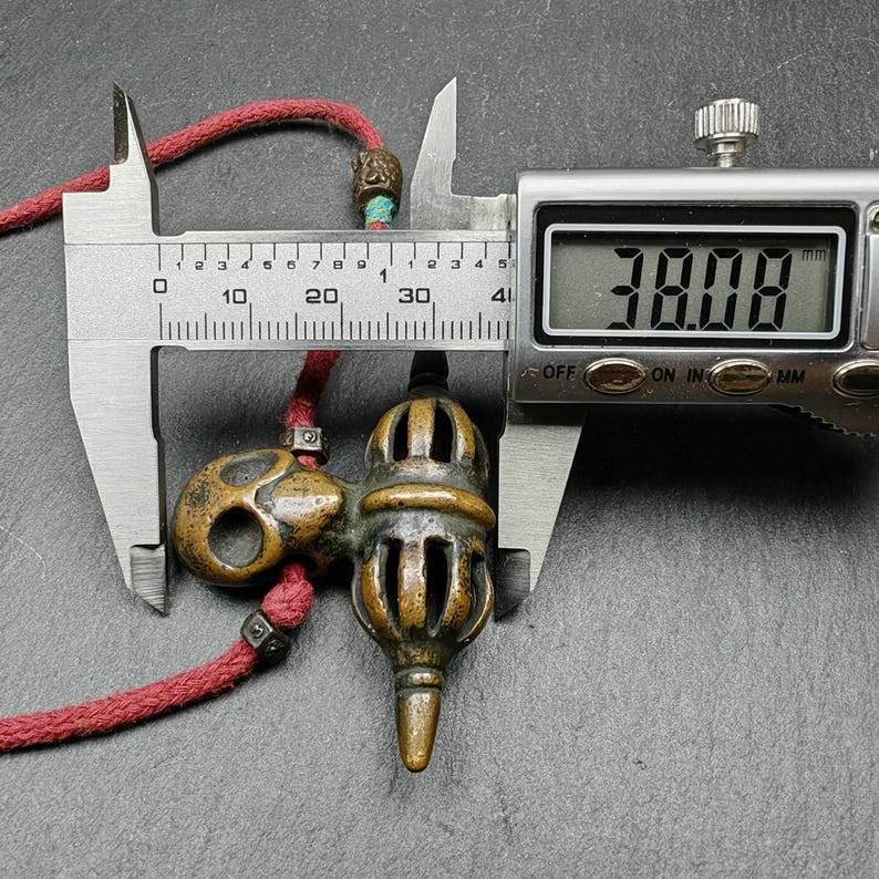 Citipati Skull Vajra Amulet,53×38mm - Gandhanra-ART