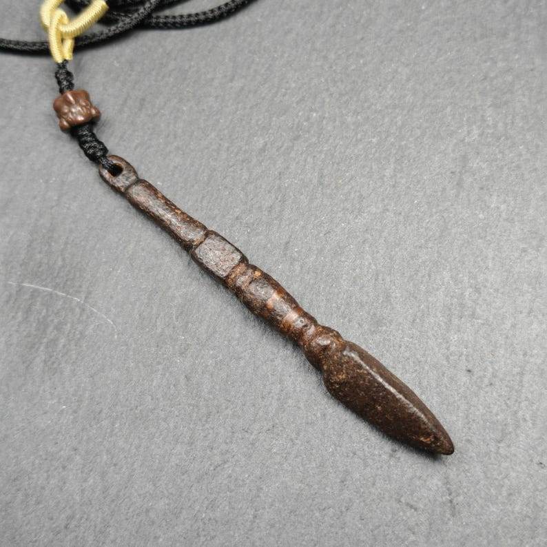 Old Phurba Amulet - Tibetan Ritual Kila Pendant - Gandhanra-ART