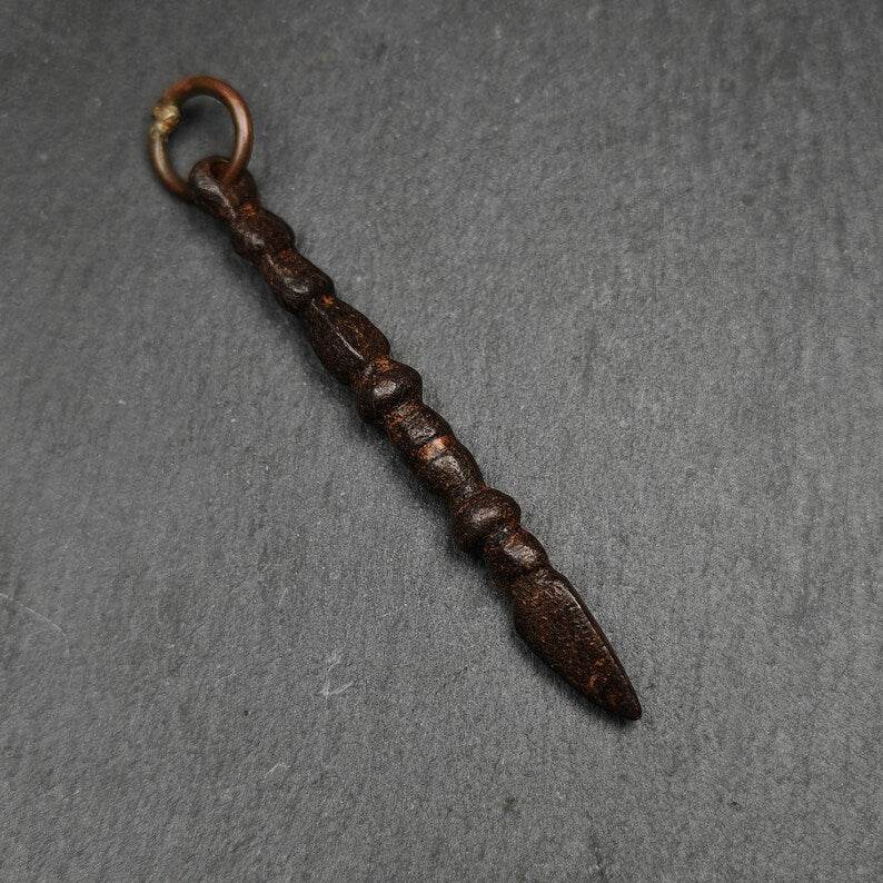 Old Phurba Amulet - Tibetan Ritual Kila Pendant - Gandhanra-ART