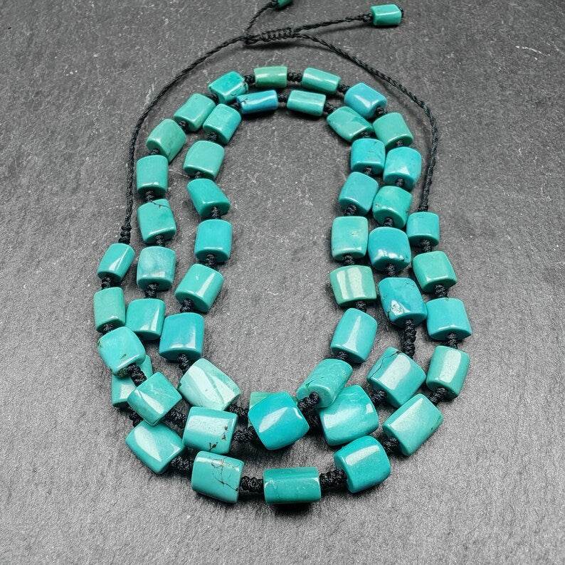 6mm Turquoise Necklace for Woman - Gandhanra-ART