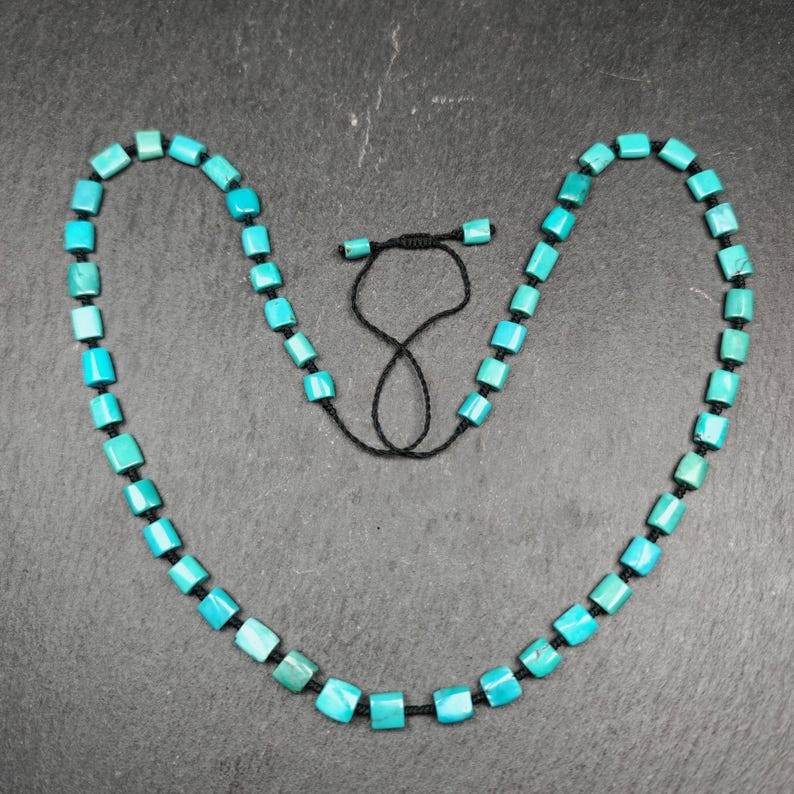 6mm Turquoise Necklace for Woman - Gandhanra-ART