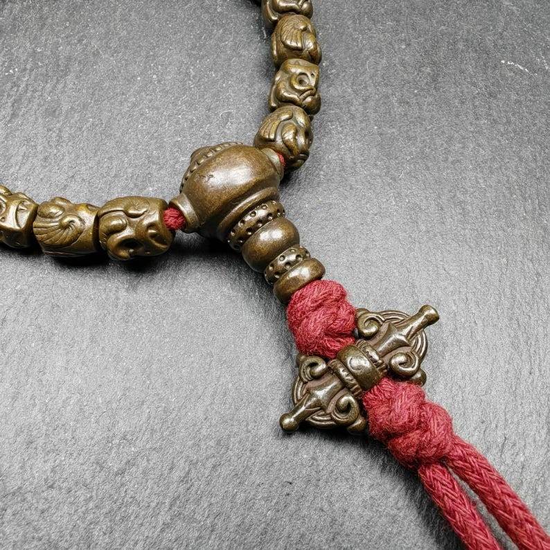 Wrist Mala,10mm Garuda Bird,Thokcha - Gandhanra-ART