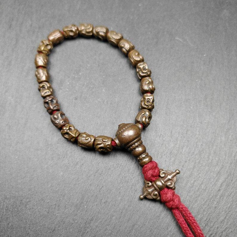 Wrist Mala,10mm Garuda Bird,Thokcha - Gandhanra-ART