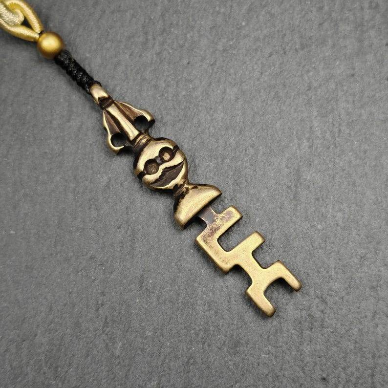 Tibetan Amulet,The Key of Heart Pendant,Lima Brass - Gandhanra-ART