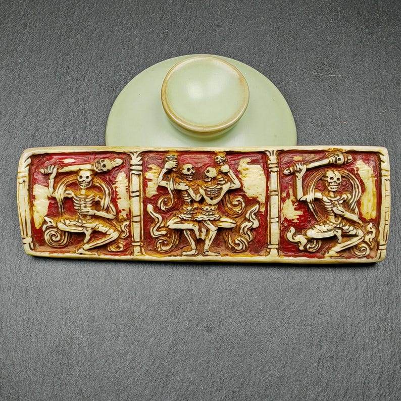 Citipati Skull Master Kapala Badge,Amulet,13cm × 4cm - Gandhanra-ART