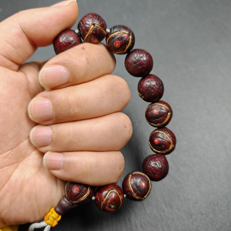 Tibetan Wrist Mala,Old Bodhi Beads Bracelet