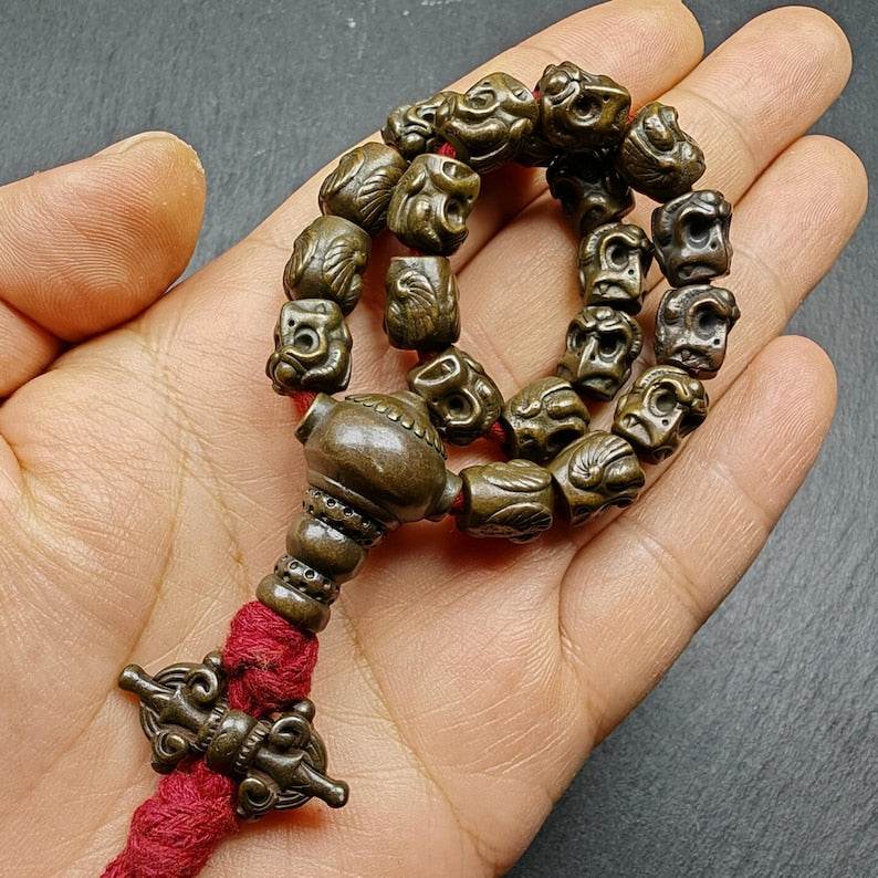 Wrist Mala,10mm Garuda Bird,Thokcha - Gandhanra-ART