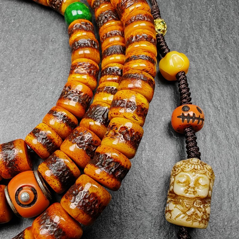 10mm Yak Bone Kapala Mala,20 Inches Length