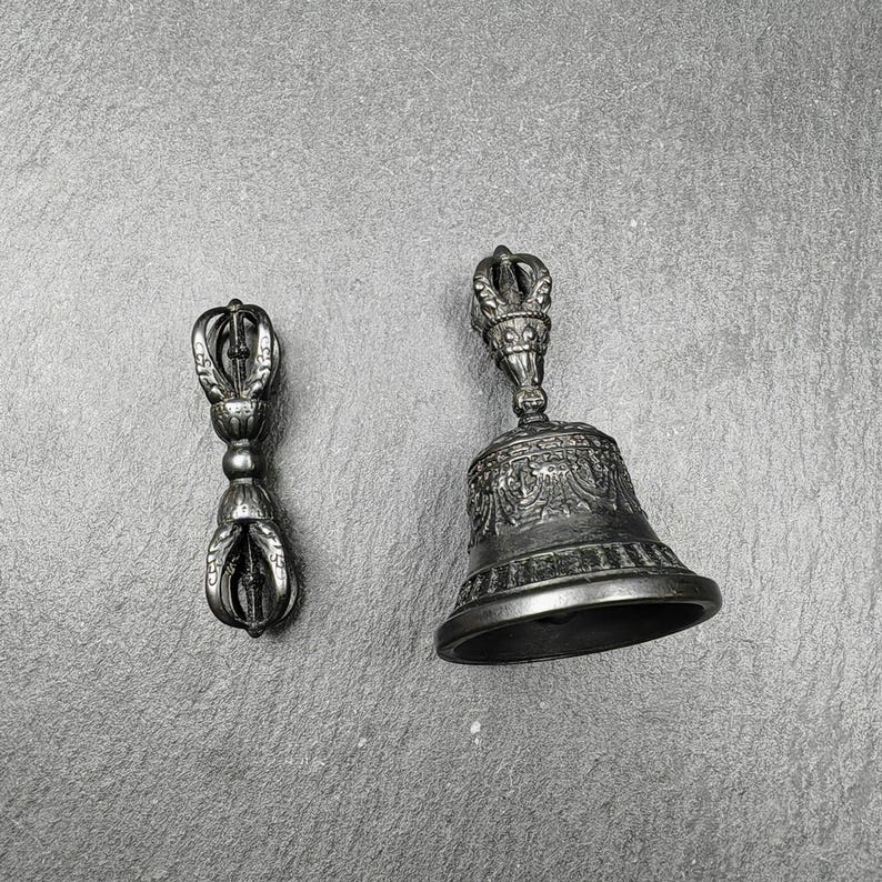 Vajra and Bell Set,Tibetan Tantric Buddhism Ritual Implement