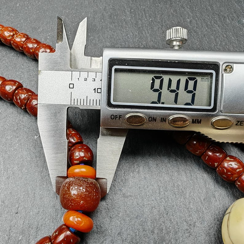 Old 8mm 108 Prayer Beads,with Unique Mix of Treasures