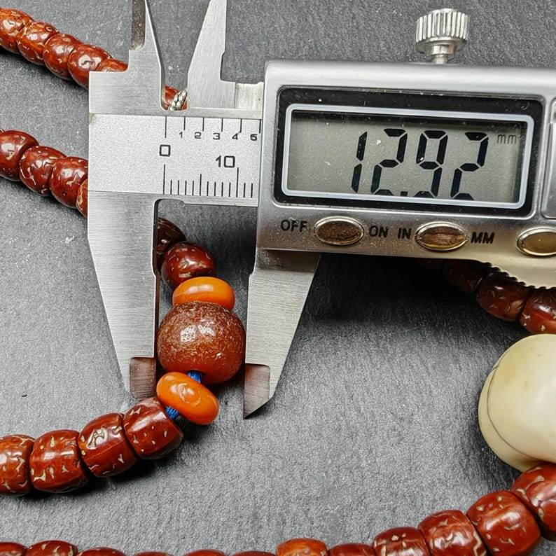 Old 8mm 108 Prayer Beads,with Unique Mix of Treasures - Gandhanra-ART