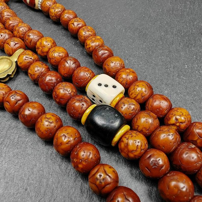 10mm 108 Kirin Eyes Bodhi Seed Prayer Beads - Gandhanra-ART