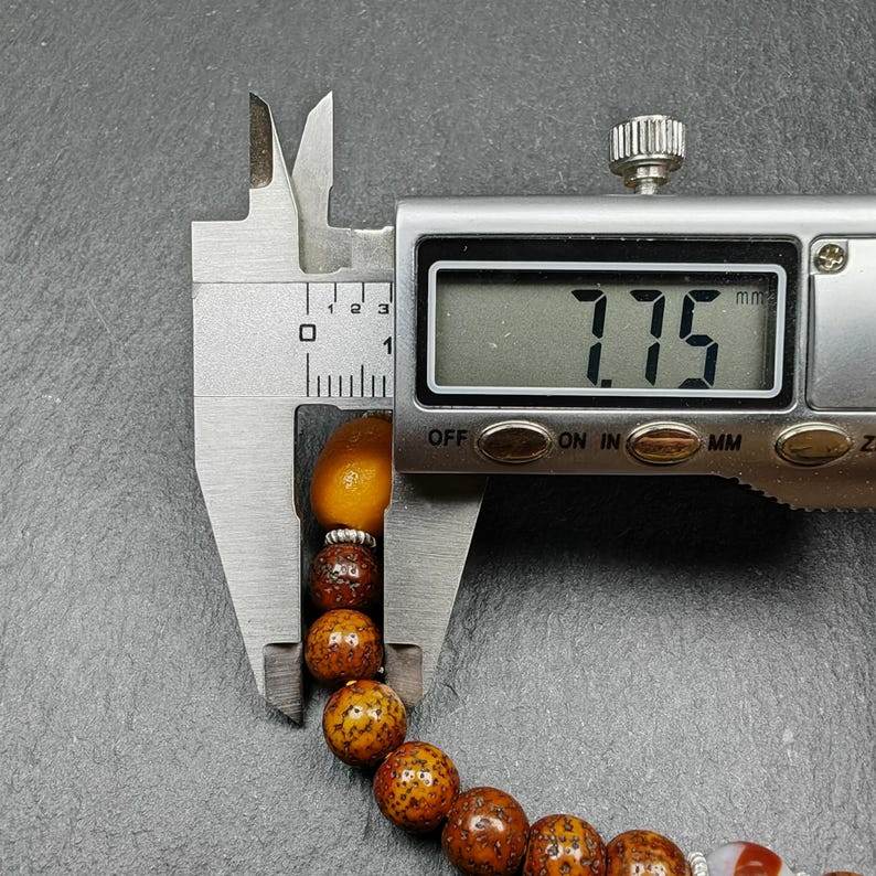 Wrist Mala - 7.5mm Old Lotus Seed Beads - Gandhanra-ART