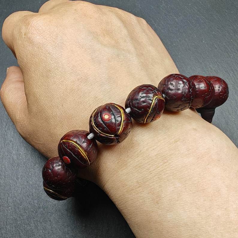 Tibetan Wrist Mala,Old Bodhi Beads Bracelet - Gandhanra-ART