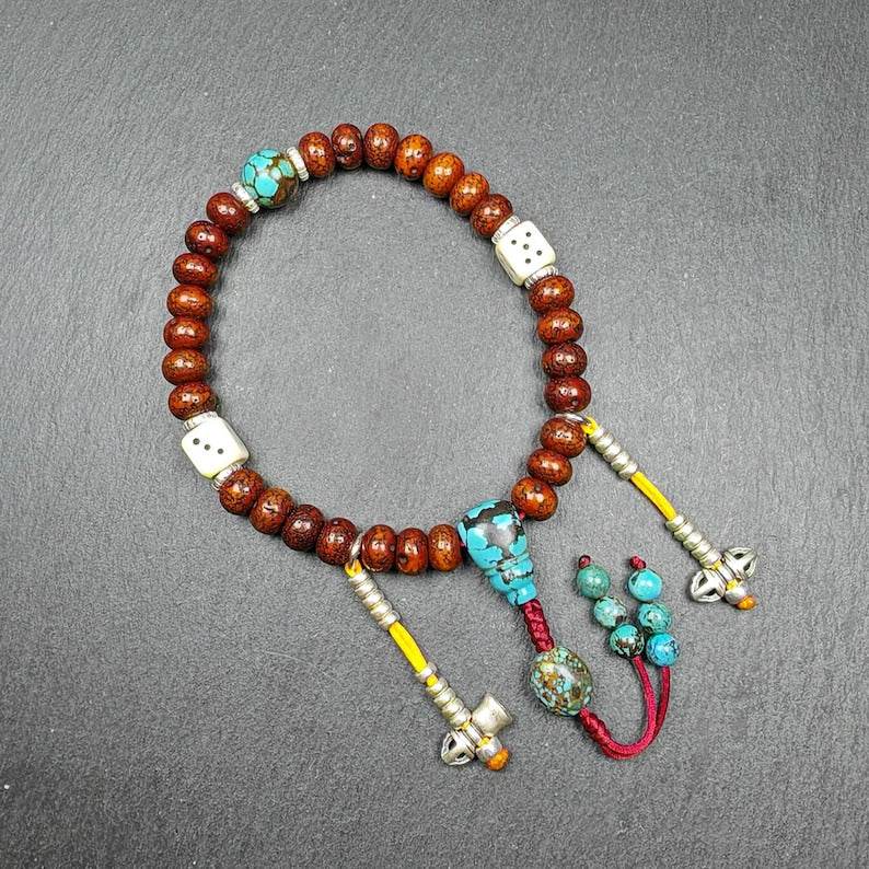 10mm Old Lotus Seed Wrist Mala - Gandhanra-ART