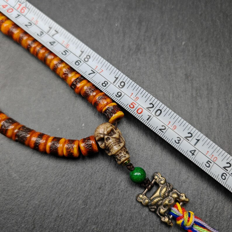 10mm Yak Bone Kapala Mala,20 Inches Length