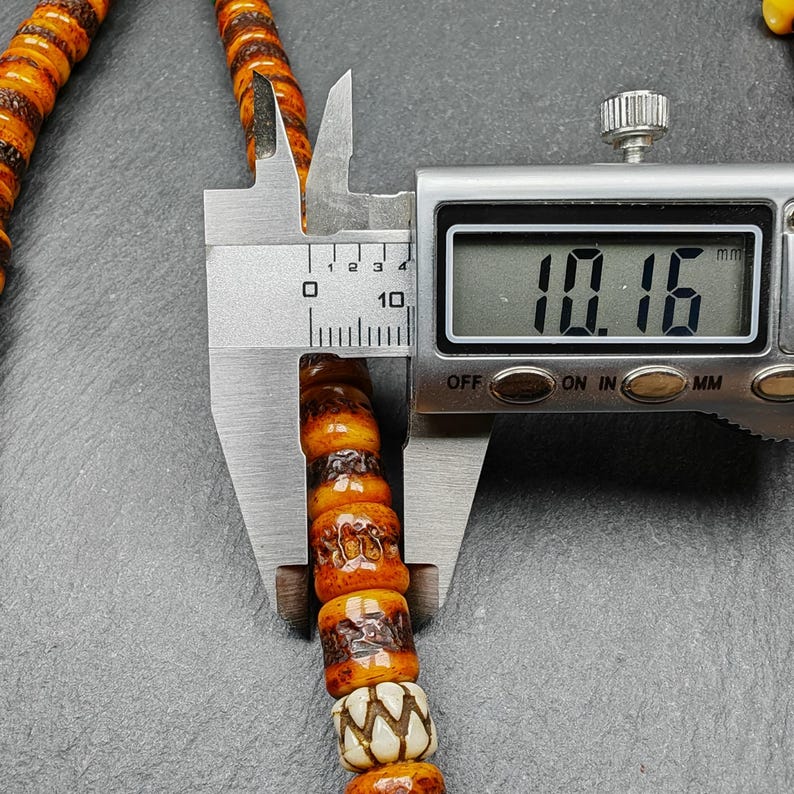 10mm Yak Bone Kapala Mala,20 Inches Length