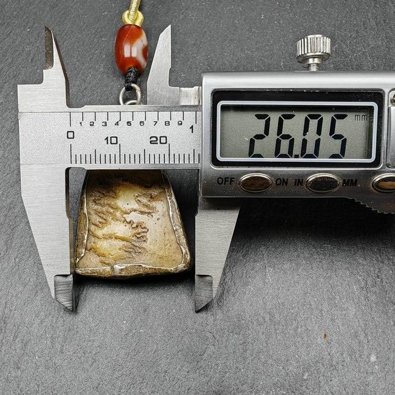 Kapala Amulet Necklace,Silver Framed,50mm × 26mm - Gandhanra-ART