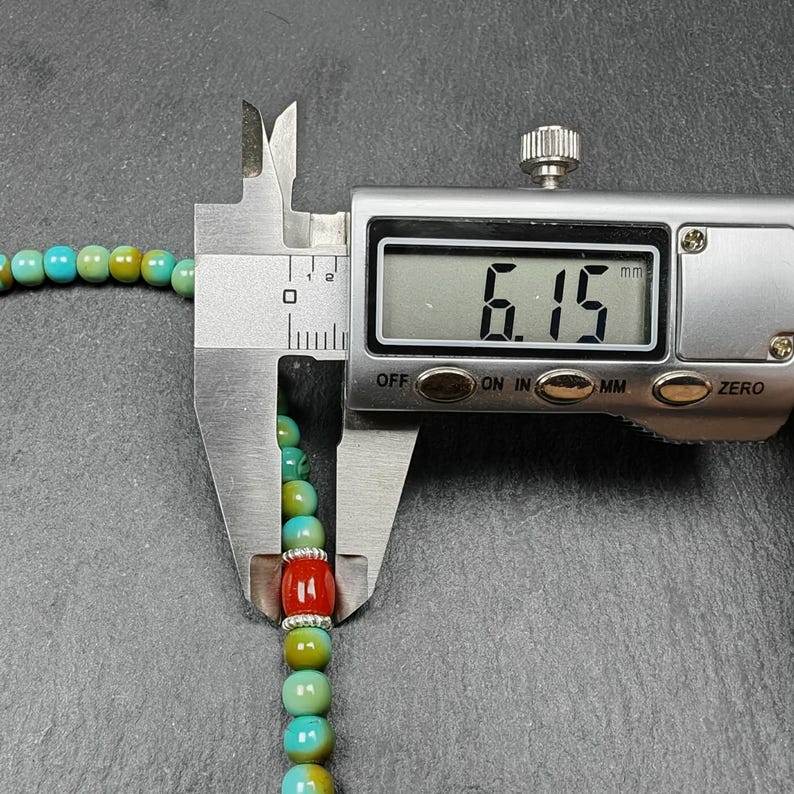 108 Turquoise Beads Necklace Mala,Tibetan Prayer Beads - Gandhanra-ART