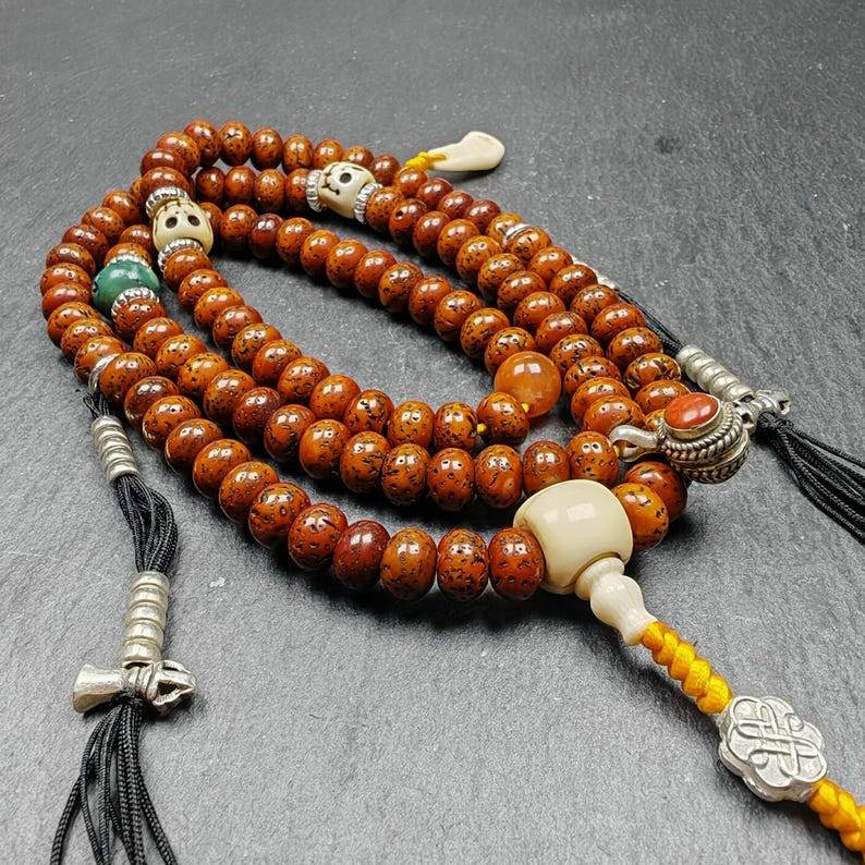 7.8mm 108 Lotus Seed Prayer Beads - Gandhanra-ART