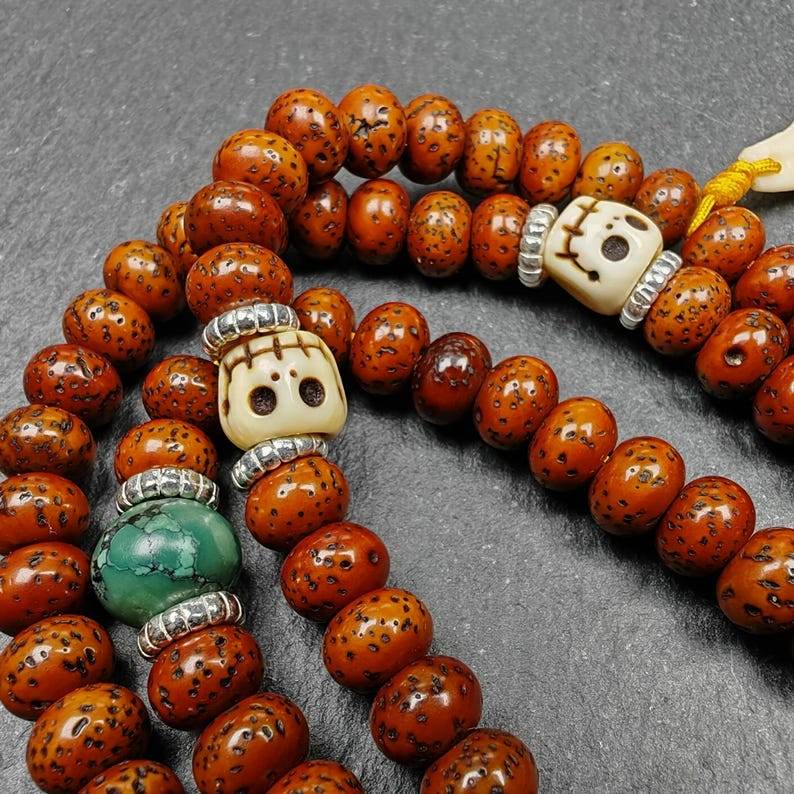 7.8mm 108 Lotus Seed Prayer Beads - Gandhanra-ART