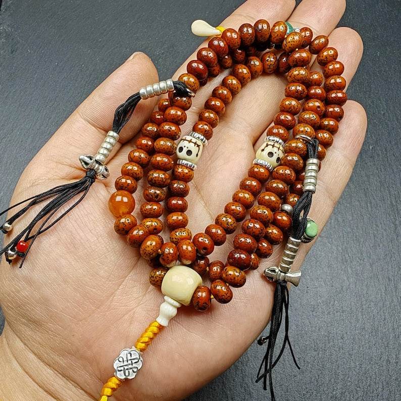 7.8mm 108 Lotus Seed Prayer Beads - Gandhanra-ART