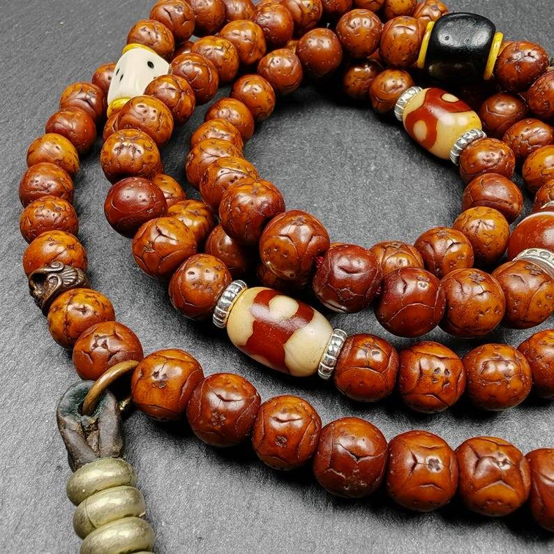 10mm 108 Kirin Eyes Bodhi Seed Prayer Beads - Gandhanra-ART