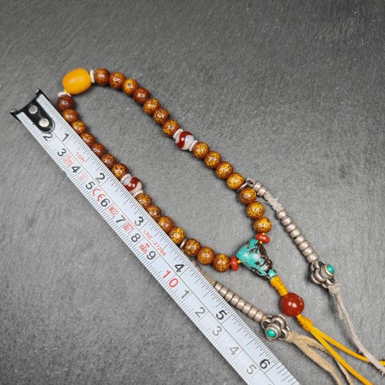 Wrist Mala - 7.5mm Old Lotus Seed Beads - Gandhanra-ART