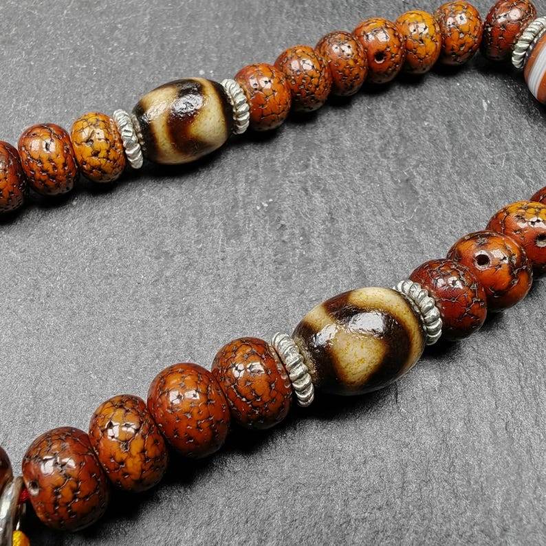 10mm Old Lotus Seed Beads Wrist Mala - Gandhanra-ART