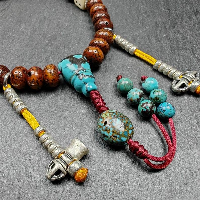 10mm Old Lotus Seed Wrist Mala - Gandhanra-ART