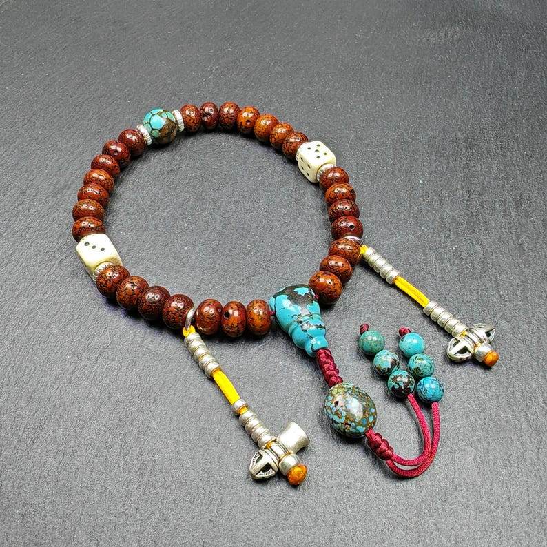 10mm Old Lotus Seed Wrist Mala - Gandhanra-ART