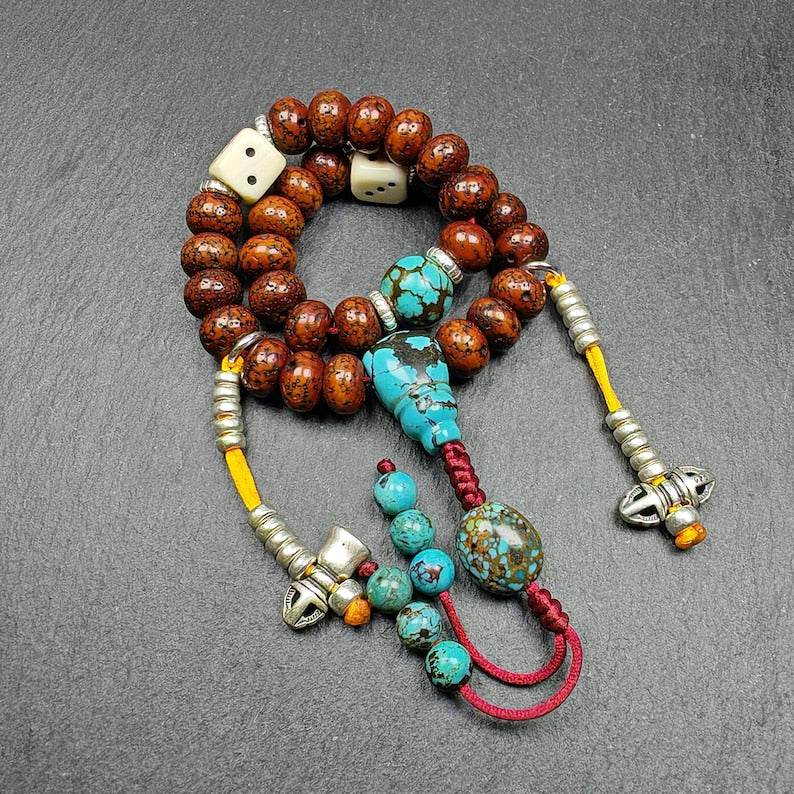 10mm Old Lotus Seed Wrist Mala - Gandhanra-ART