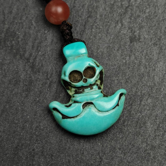 Old Turquoise Kartika Amulet, Knife of the Dakinis,25×20mm Gandhanra-ART