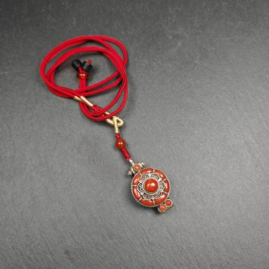 Coral and Silver Gau Ghau Shrine - Gandhanra-ART