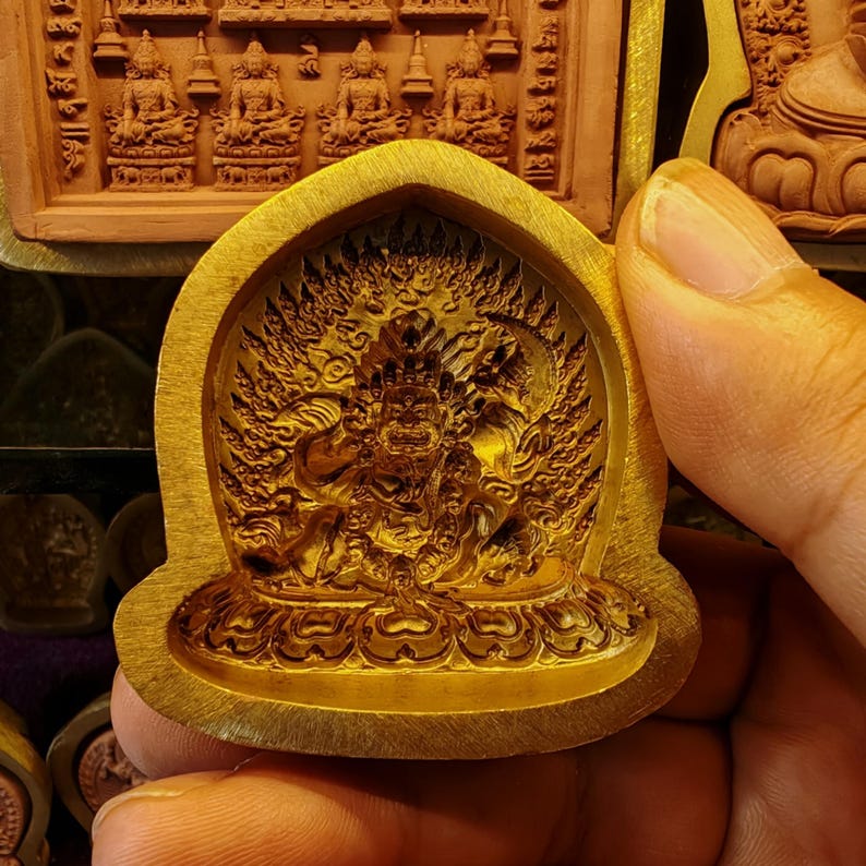 Black-Cloak Mahakala Tsa Tsa Mold | 4cm