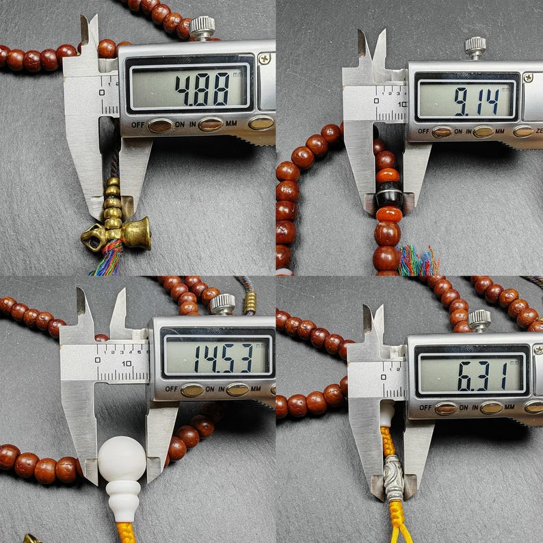 Tibetan 8mm 108 Rudraksha Mala Necklace