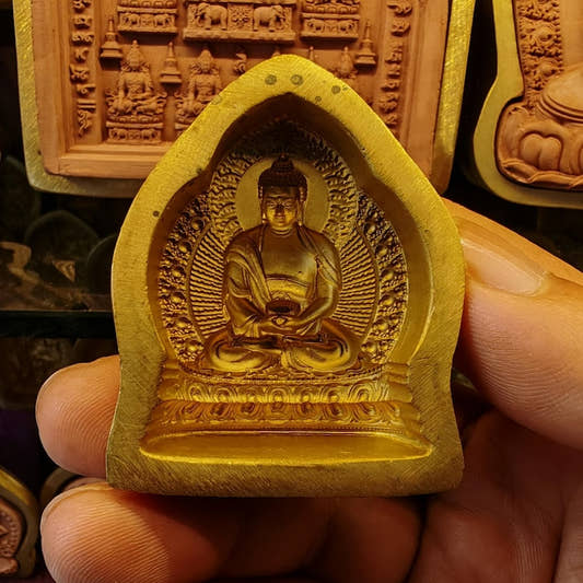 Amitabha Tsa Tsa Mold - Tibetan tsa tsa mold, detailed view